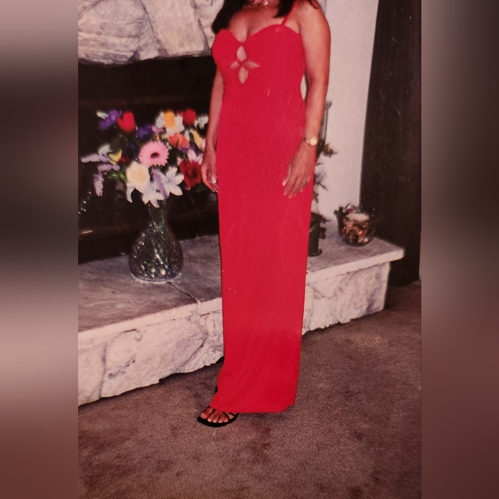 Red  designer gown